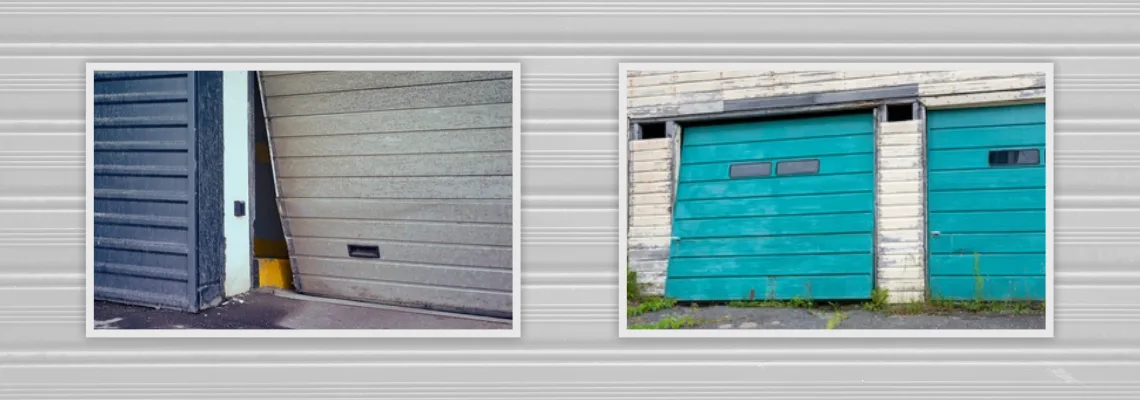 Crooked Aluminum Garage Door Repair in The Villages