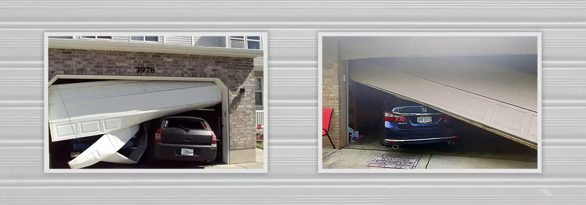 Repair Commercial Garage Door Got Hit By A Car in The Villages, Florida